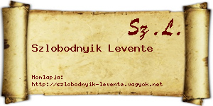 Szlobodnyik Levente névjegykártya